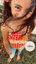 Keiki Tube Top : Red Palaka