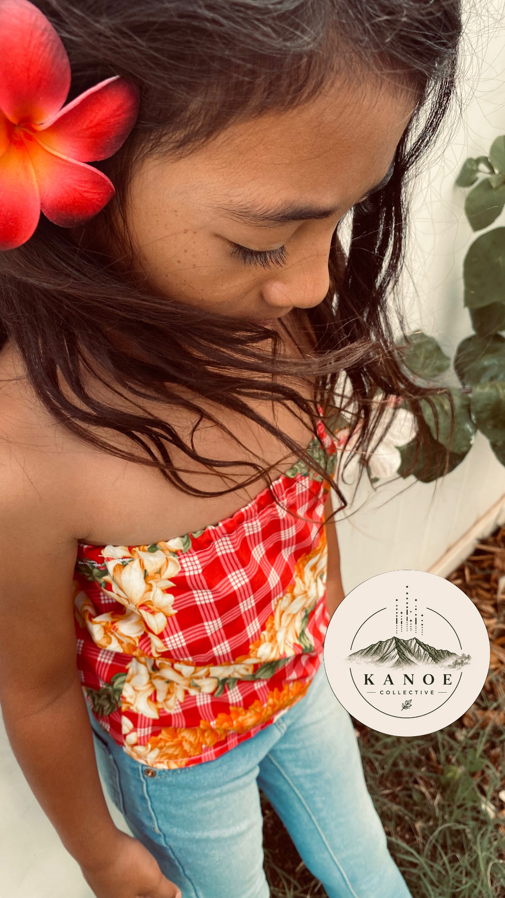 Keiki Tube Top : Red Palaka