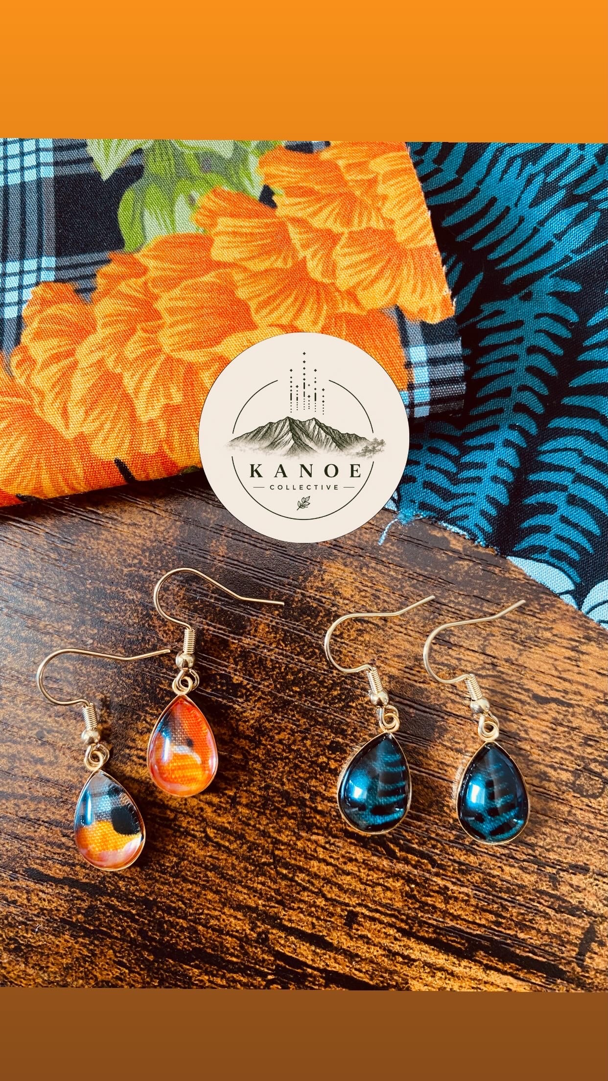 Teardrop Fabric Earrings