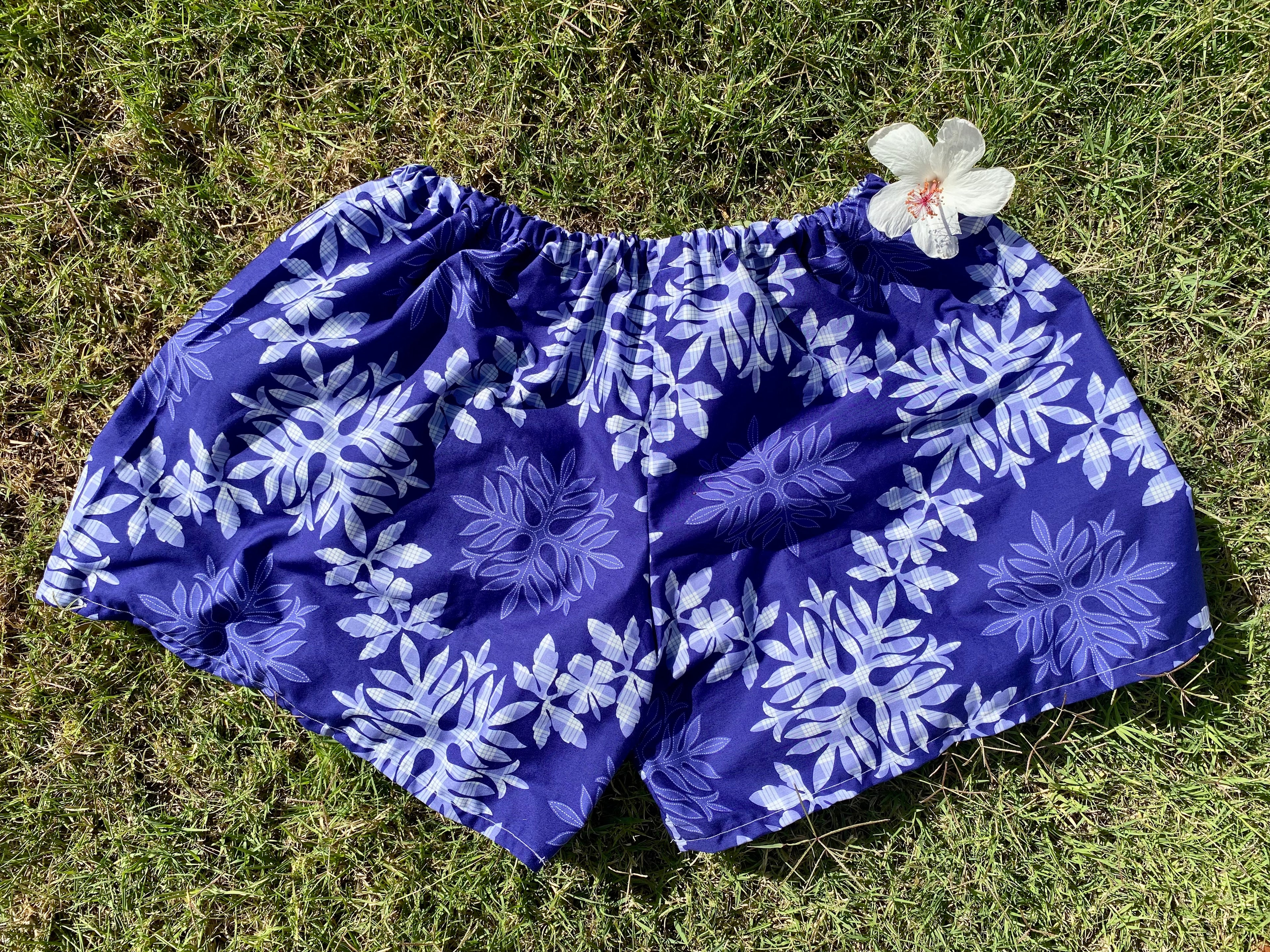 Purple Palaka Shorts