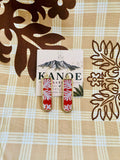 Red Hawaiian Quilt Earrings