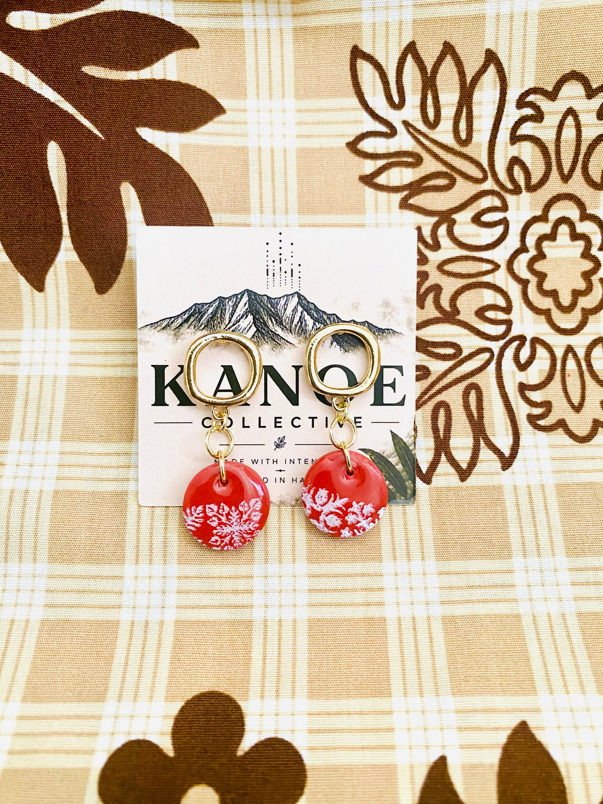 Hawaiian Quilt Earrings