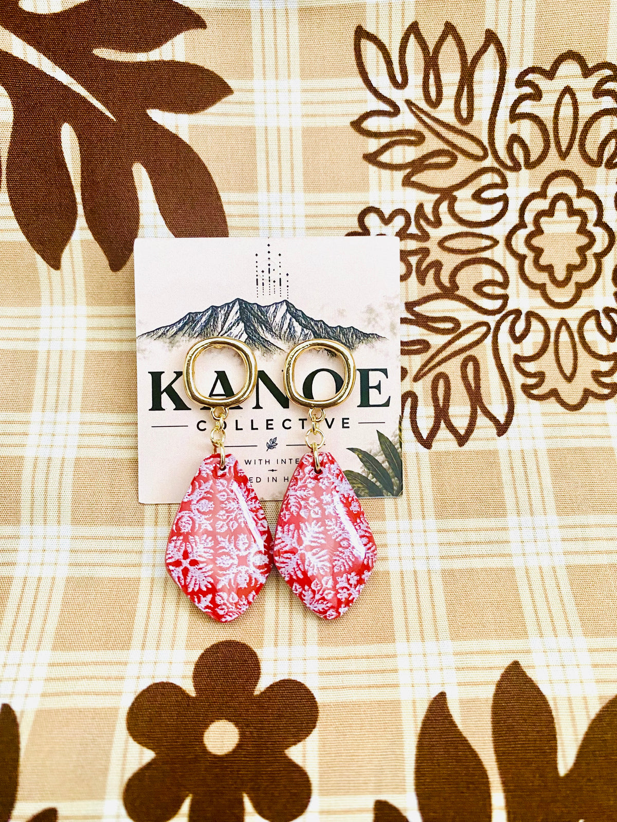 Hawaiian Quilt Earrings
